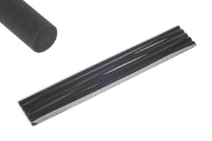 Bâton de fibre 10x300 mm (dur) pour parfums d&#39;ambiance de couleur noire - 5 pcs-1