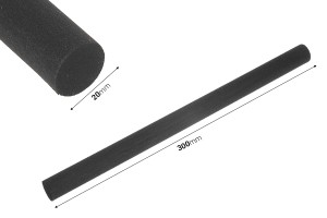 Faserstäbchen 20x300 mm (hart) für Raumdüfte in der Farbe Schwarz - 1 Stk-εικόνα_διαστάσεις