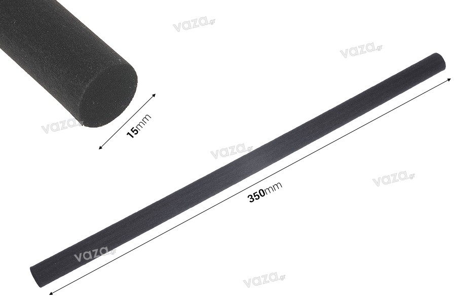 Fiber stick 15x350 mm (soft) for room fragrances in black color - 1 pc