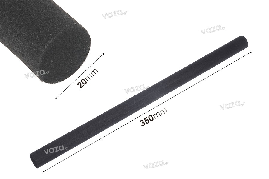 Fiber stick 20x350 mm (hard) for room fragrances in black color - 1 pc