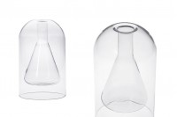 220 ml two-chamber blown glass container suitable for room fragrance