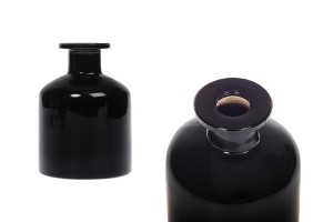 Flacon en verre de 250 ml de couleur noire adapté au parfum d'ambiance-1