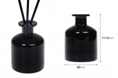 Μπουκάλι 250 ml γυάλινο σε μαύρο χρώμα κατάλληλο για αρωματικό χώρου