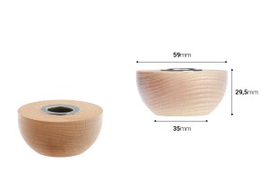 PP28 Holzdeckel für Parfümraumflasche mit Stopfen und Schlitz für Stäbchen-εικόνα_διαστάσεις