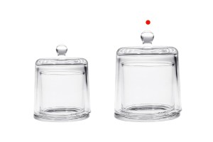 Dekorativer Glasbrunnen 300ml mit Glockendeckel-6
