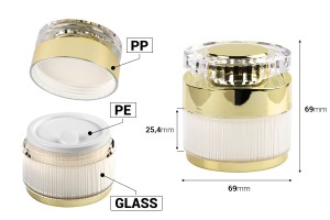 Luxury 50ml acrylic jar for cream with acrylic cap and plastic gasket-εικόνα_διαστάσεις