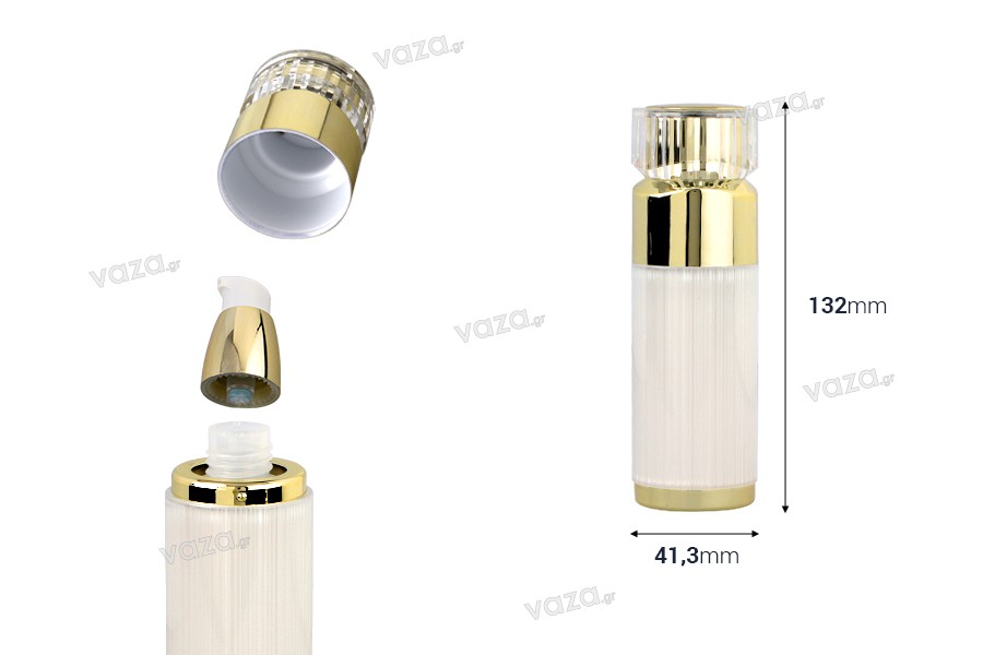 Luxury airless 30ml acrylic bottle with cream pump and acrylic cap