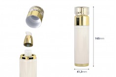 Luxury airless 50ml acrylic bottle with cream pump and acrylic cap