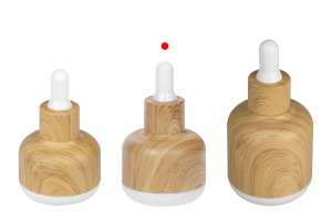 30ml Glasflasche mit Kunststoffummantelung und Tropfer im Holzdesign-εικόνα_σύνθεση