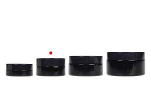 Pot en verre noir 30 ml pour crème avec couvercle et joint en plastique-εικόνα_σύνθεση