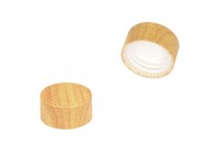 Lid plastic PP24 in wood pattern and inner liner