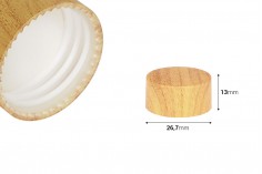 Καπάκι πλαστικό PP24 σε σχέδιο ξύλου και εσωτερικό liner