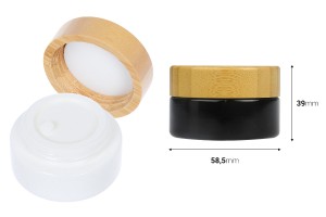 Glasbehälter für Creme 30ml mit Bambusdeckel und Kunststoffdichtung-εικόνα_διαστάσεις