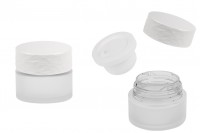 Pot rechargeable en verre de 30 ml avec bouchon en acrylique et joint en plastique