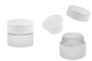 Pot rechargeable en verre de 30 ml avec bouchon en acrylique et joint en plastique-1