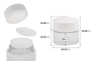 Pot rechargeable en verre de 30 ml avec bouchon en acrylique et joint en plastique-2