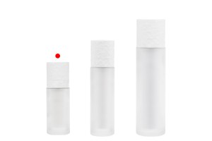 Flacon rechargeable de 30 ml avec pompe à crème et étui extérieur en verre sablé-εικόνα_σύνθεση