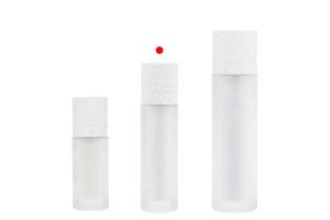 Flacon rechargeable de 50 ml avec pompe à crème et étui extérieur en verre sablé-εικόνα_σύνθεση