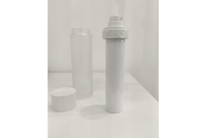 Flacon airless rechargeable de 30 ml pour crème avec boîtier extérieur en verre dépoli-5
