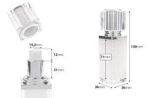 Luxuriöse, nachfüllbare 30-ml-Flasche mit Cremepumpe und externem Acrylgehäuse-2