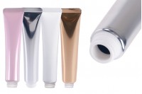 Tube en plastique 20 ml (ouverture large) avec revêtement intérieur en aluminium de différentes couleurs - 12 pcs