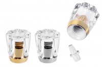 Bouchons en acrylique de luxe avec bouchons pour tubes à bouche étroite - 6 pcs