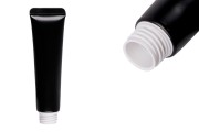 Plastic tube 15 ml (wide mouth) with inner aluminum coating in black matte color - 12 pcs