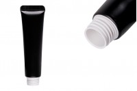 Plastic tube 15 ml (wide mouth) with inner aluminum coating in black matte color - 12 pcs