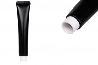 Tube en plastique 25 ml (bouche large) avec revêtement intérieur en aluminium de couleur noir mat - 12 pcs