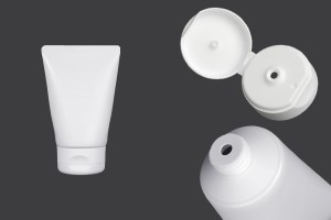 Kunststofftube 100 ml weiß mit Aluminium-Innenbeschichtung und Flip-Top-Verschluss – 12 Stück-εικόνα_προϊοντική