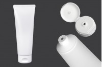 Plastic tube 200 ml white with inner aluminum coating and flip top cap - 12 pcs