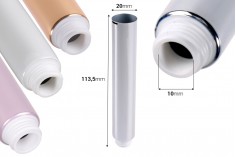 Tubo in plastica da 20 ml (bocca larga) con rivestimento interno in alluminio (richiede termosaldatura) - 12 pz