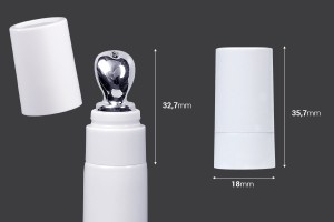 Σετ ασημί κεφαλή αλουμινίου για serum με πλαστικό καπάκι για σωληνάρια με φαρδύ στόμιο - 6 τμχ-εικόνα_διαστάσεις