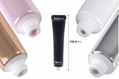 Tubo in plastica da 20 ml (bocca stretta) con rivestimento interno in alluminio in vari colori - 12 pz