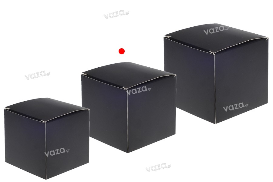 Cutie de ambalare din carton (400 gr) 83x83x102 mm culoare negru mat - 20 buc 