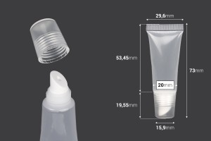 10ml transparente Lipgloss-Tube aus Kunststoff (PP).-2