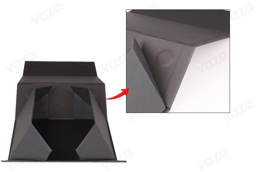 Boîte en papier noir avec fermeture magnétique 185x135x82 mm - 20 pcs Boîte en papier noir avec fermeture magnétique 185x135x82 mm - 20 pcs-εικόνα_σύνθεση