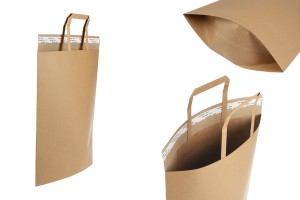 Sac en papier (300 300gsm) 300 x 350 mm avec poignée intérieure et fermeture autocollante - 20 pièces-1
