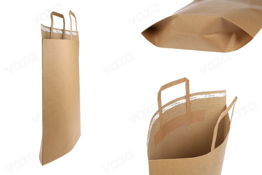 Sac en papier (300gsm) 350 x 400 mm avec poignée intérieure et fermeture autocollante - 20 pièces Sac en papier (300gsm) 350 x 400 mm avec poignée intérieure et fermeture autocollante - 20 pièces-photo_produit