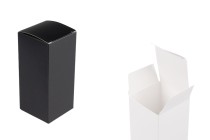 Boîte en papier 50x50x110 mm avec poche intérieure en mousse pour flacons d'huiles essentielles 30 ml - 20 pièces Boîte en papier 50x50x110 mm avec poche intérieure en mousse pour flacons d'huiles essentielles 30 ml - 20 pièces