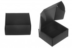 Boîte d&#39;emballage en papier kraft noir sans fenêtre 130x120x60 mm - 20 pcs