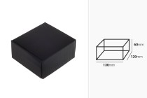 Schwarze Verpackungsbox aus Kraftpapier ohne Fenster 130x120x60mm - 20 Stk Schwarze Verpackungsbox aus Kraftpapier ohne Fenster 130x120x60mm - 20 Stk