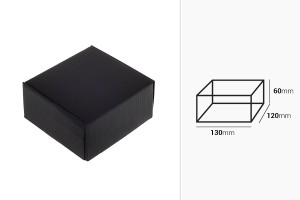 Boîte d&#39;emballage en papier kraft noir sans fenêtre 130x120x60 mm - 20 pcs-2