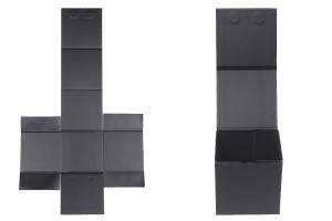 Boîte de luxe à fermeture magnétique de couleur noire 110x110x110 mm avec poche intérieure en mousse (pour pots code 325-4)-5