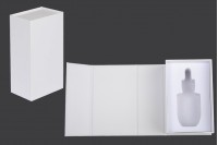 Scatola in carta bianca con chiusura magnetica 90x140x55 mm (per flaconi da 30 ml codice: 1020-70-0)