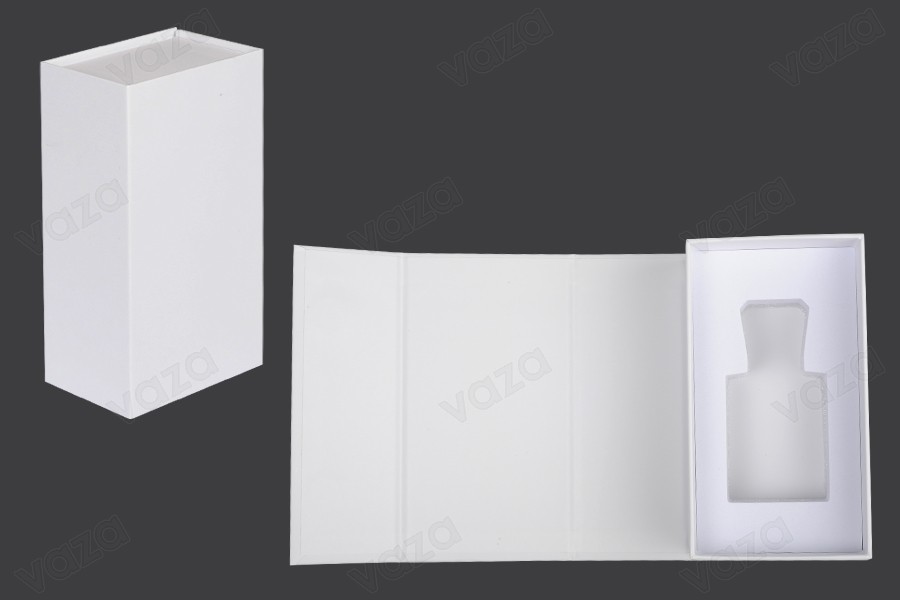 Weiße Papierbox mit Magnetverschluss 90x160x60mm (für 50-ml-Flaschen Code: 315-7-50 und 1110-9-50-1-0)) Weiße Papierbox mit Magnetverschluss 90x160x60mm (für 50-ml-Flaschen Code: 315-7-50 und 1110-9-50-1-0))-εικόνα_προϊοντική