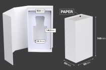 Boîte en papier blanc avec fermeture magnétique 90x160x60 mm (pour flacons de 50 ml code : 315-7-50 et 1110-9-50-1-0)) Boîte en papier blanc avec fermeture magnétique 90x160x60 mm (pour flacons de 50 ml code : 315-7-50 et 1110-9-50-1-0))