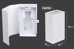 Boîte en papier blanc avec fermeture magnétique 90x160x60 mm (pour flacons de 50 ml code : 315-7-50 et 1110-9-50-1-0))-2