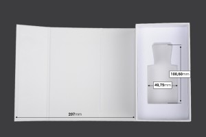Boîte en papier blanc avec fermeture magnétique 90x160x60 mm (pour flacons de 50 ml code : 315-7-50 et 1110-9-50-1-0))-3