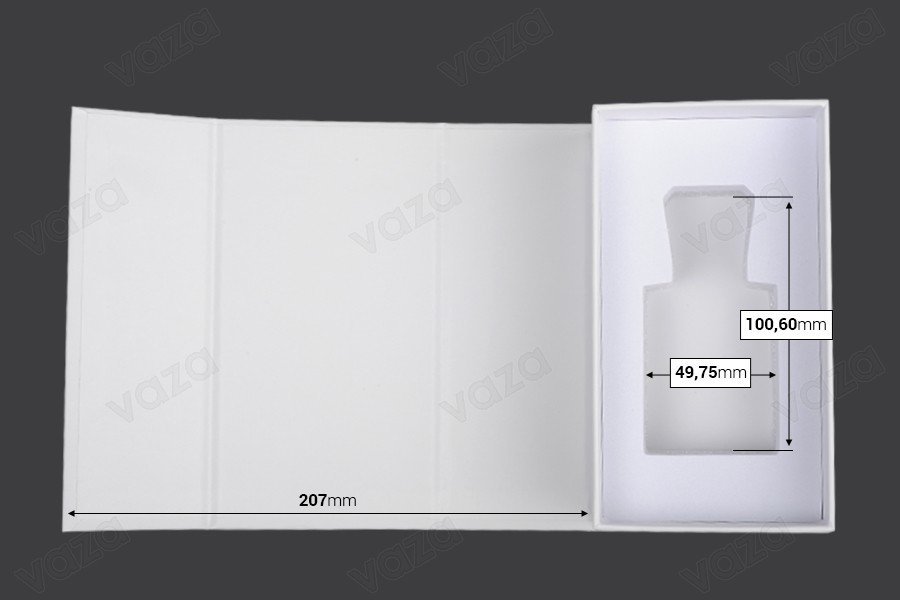 Weiße Papierbox mit Magnetverschluss 90x160x60mm (für 50-ml-Flaschen Code: 315-7-50 und 1110-9-50-1-0)) Weiße Papierbox mit Magnetverschluss 90x160x60mm (für 50-ml-Flaschen Code: 315-7-50 und 1110-9-50-1-0))-εικόνα_σύνθεση